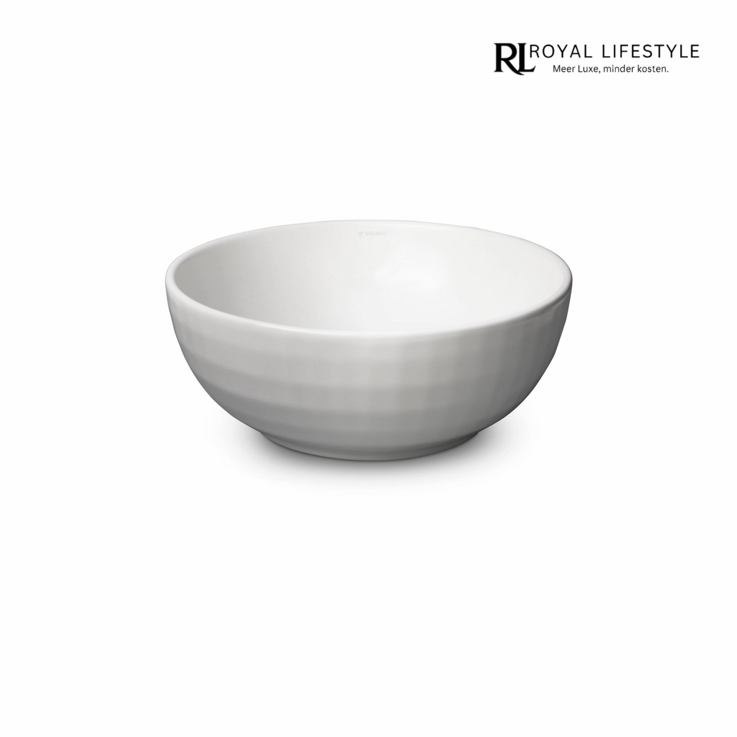 LYSKA Milo Waskom – 40 cm Ø – Mat Warm Wit – Met Nano Coating