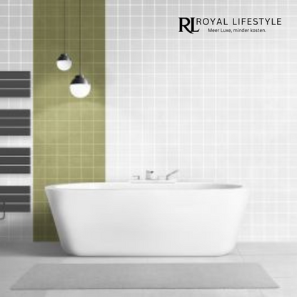 LYSKA Elektrische Handdoekradiator – Linkse Aansluiting – 755W – 1600×500 mm – Mat Zwart