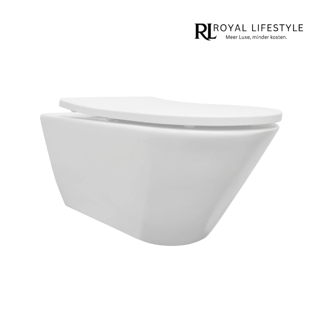 LYSKA Stereo Rimless Wandcloset met Shade Toiletzitting – Glans Wit – Softclose