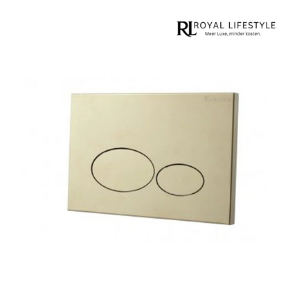 LYSKA Wiesbaden X32 Drukplaat voor Inbouwreservoir - Geborsteld Messing