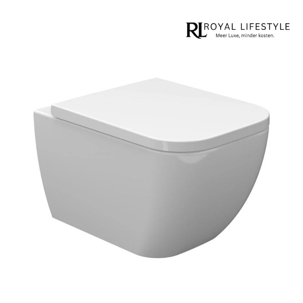 LYSKA Wiesbaden Sky Verkort Wandcloset met Softclose Quick-Release Zitting