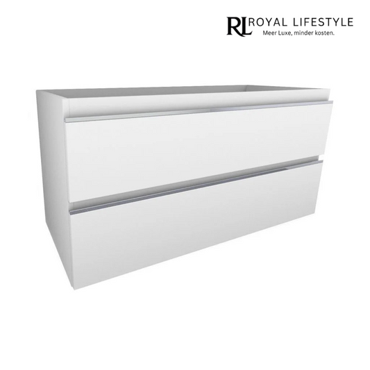 LYSKA Tigris Onderkast 100x46 cm Hoogglans Wit – 2 Laden