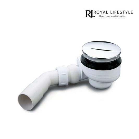 LYSKA Turboflow Douchebaksifon 90mm – Chroom – Luxe Douchesifon met Uitneembaar Waterslot