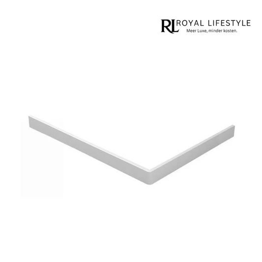 LYSKA Voorzetpaneel + Potenset voor Douchebak Acryl 140x90x4 cm – Wit – 10 cm Hoogte