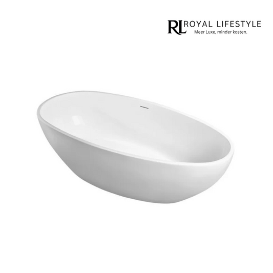 LYSKA Ellips Vrijstaand Acryl Ligbad – 180 x 90 cm – Glans Wit