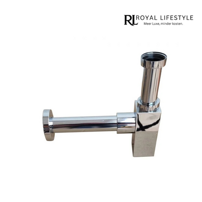 LYSKA - Kimii Design Sifon – Messing Chroom – 5/4 Inch – Geschikt voor Wastafel & Fontein