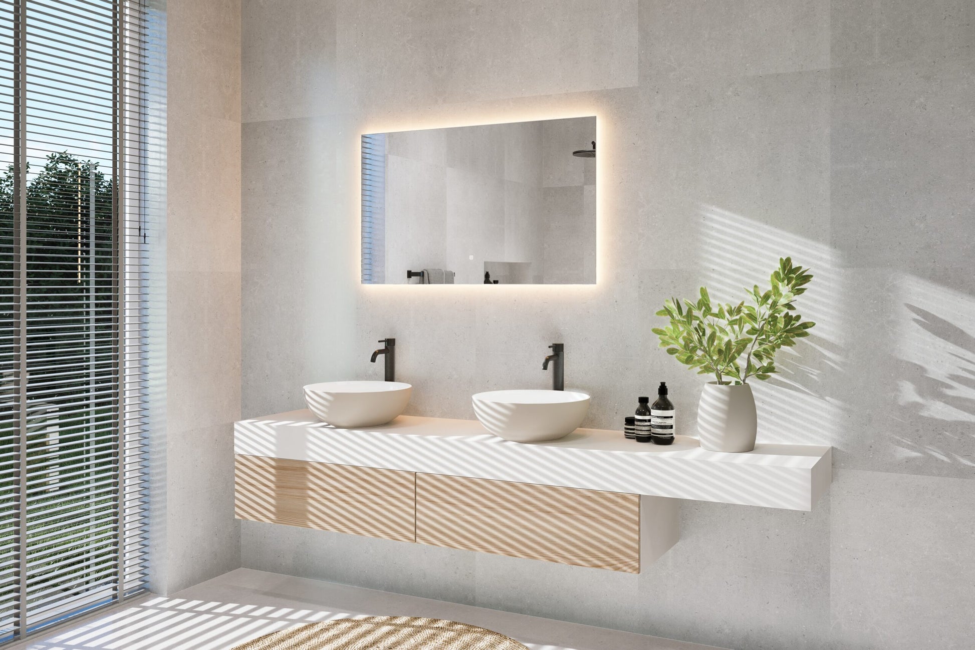 Viidako - Jimii LED Badkamerspiegel - 100x60cm