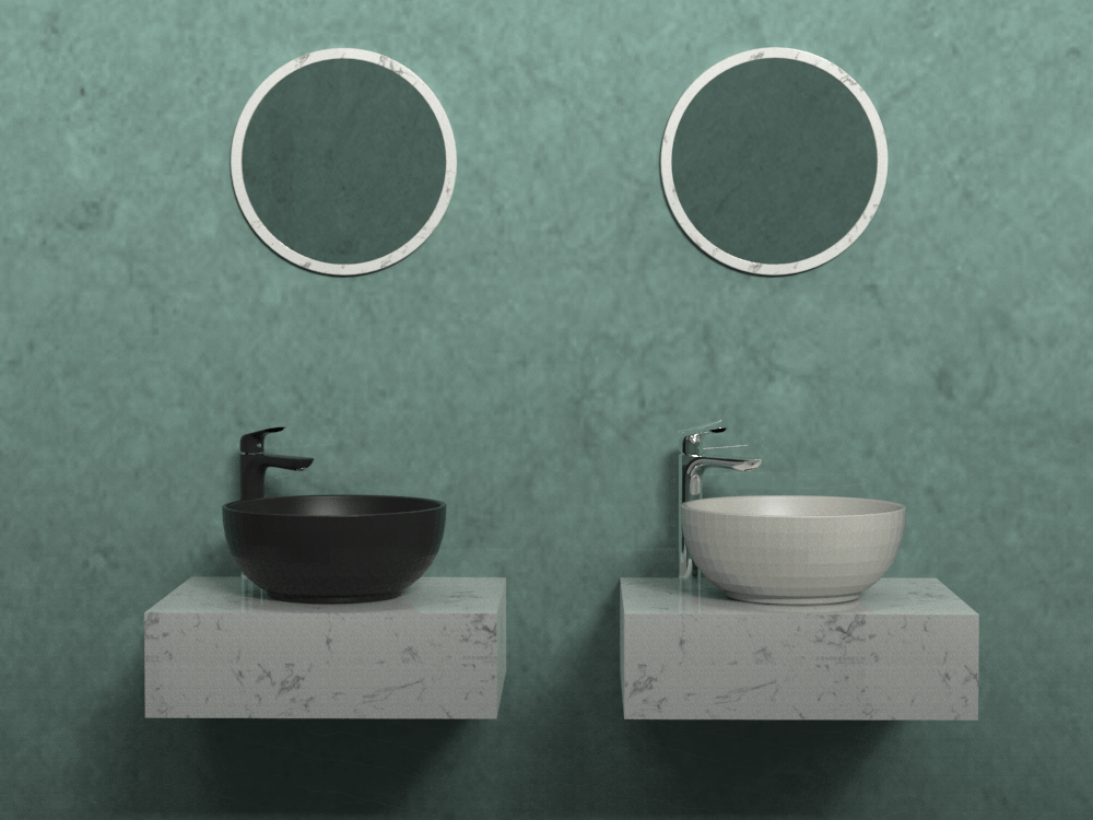 Viidako - Koriiste Waskom – 40 cm Ø - Mat (warm) Wit