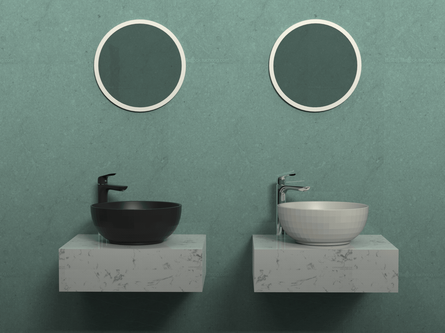 Viidako - Koriiste Waskom - 40 cm ø - Mat Zwart