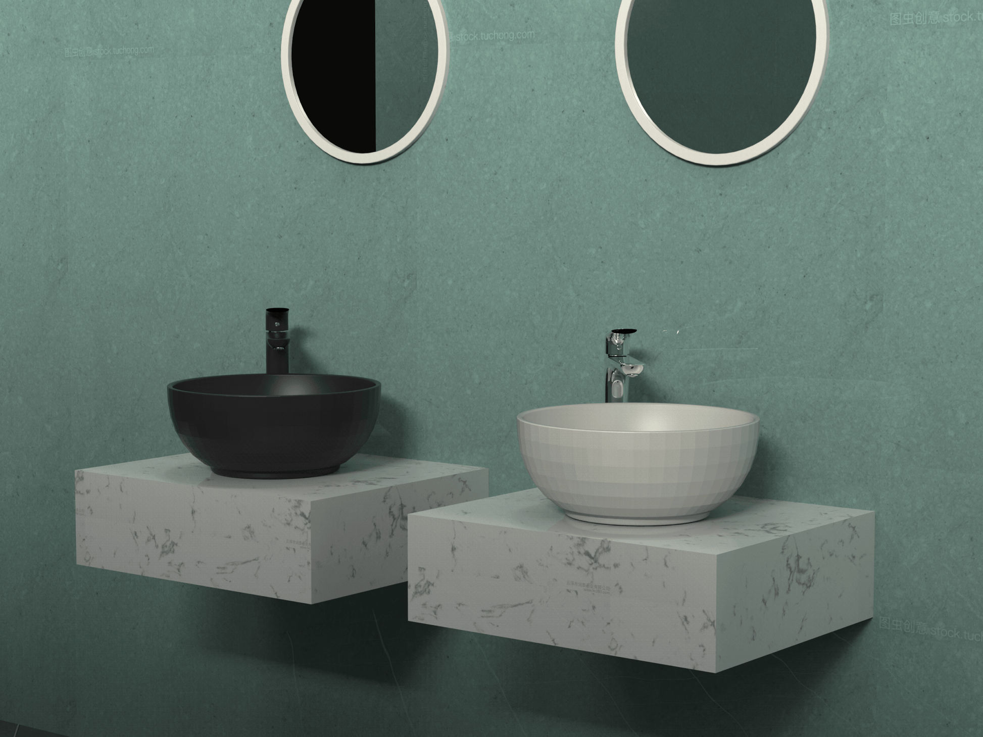 Viidako - Koriiste Waskom - 40 cm ø - Mat Zwart