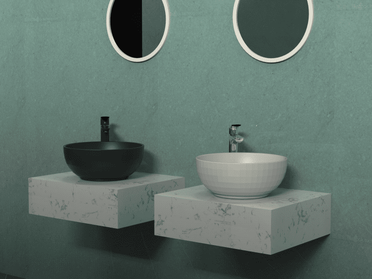 Viidako - Koriiste Waskom – 40 cm Ø - Mat (warm) Wit