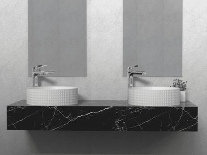 LYSKA Jokii Ronde Waskom 40 cm – Mat Warm Wit – Moderne Opzetwastafel